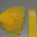 Zhanmai 5 Layered Tutu Skirt for Kids Tulle Tutu Skirt with Tube Socks Princess Runners Costumes Cosplay for Girls Kids (Yellow)