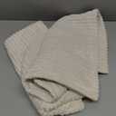 decorUhome Spring Corduroy Cream White Euro Sham Throw Pillow Covers 22x22 Set of 2 Decorative Soft Boho Farmhouse Couch Pillow Covers for Living Room Bed Sofa Broadside Striped Pillow Cases