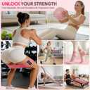 WALITO 15 PCS Pilates Kit, Adjustable Pedal Resistance Band with Handle, Figure 8 Resistance Band for Exercise Women, At Home Workout Equipment Set with Yoga Ball & Booty Bands for Full Body Gym
