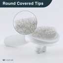 Cat Hair Brush,Cat Brush for Shedding,Soft Silicone Self Cleaning Brushes for Short and Long Haired Cats for Grooming and Shedding (White)