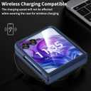 Cresee Case for Motorola Razr Plus 2024/2025 - with Built-in Cover Screen Protector - Thin Hard Matte Polycarbonate Cover Phone Case for Moto Razr+ 2024/2025 - Midnight Blue