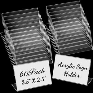 Vicenpal 3.5 x 2.5 Inches Acrylic Sign Holder Slant Back Sign Holders Clear Picture Frame Acrylic Stands L Shaped Display Stand for Office, Store, Restaurant, Horizontal (20 Pcs) Vicenpal 3.5 x 2.5 Inches Acrylic Sign Holder Slant Back Sign Holders Clear Picture Frame Acrylic Stands L Shaped Display Stand for Office, Store, Restaurant, Horizontal (20 Pcs)