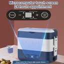Electric Heated Lunch Box for Adults, 2.4L Portable Fast Heating Lunch box with 4 pcs-Food Container,110v Double Steam Electric Food Warmer for Work, Travel, Vegetarians