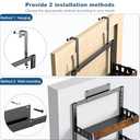 bukfen Over the Door Pantry Organizer, 6-Tier Adjustable Wooden Basket Kitchen Pantry Door Organization and Storage, Heavy-Duty Metal Hanging Kitchen Spice Rack,D6.3 x W17.71 x H50.60 inch,White | Adjustable, Heavy-Duty, Kitchen Spice Rack