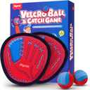 JoyCat Toss and Catch Ball Game for Kids, 2 Paddle Sticky Ball Set, Toddler Baseball Catch Toy, Outdoor Game for Beach, Yard & Camping, Sports Birthday Gifts for Boys Girls Ages 3-12