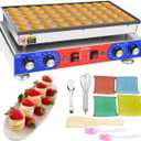 SICHI Mini Pancake Maker - 50Pcs Mini Dutch Pancake Maker With Nonstick and Quick Heat-Up, Mini Pancakes Maker Machine With 2 Thermostats & 2 Timers Separate Control, Commercial Pancake Maker Machine