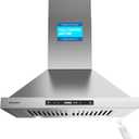 30-inch Wall Mount Range Hood, 900 CFM Ducted/Ductless Kitchen Vent Hood with Full Copper Motor, Triple Smart Controls (Gesture/Remote/Touch), Tunable LED Lighting, Stainless Steel