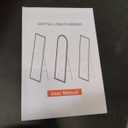 Hasipu Full Length LED Mirror with Lights, 83" x 36" Floor Standing or Hanging Mounted, Full Body Dressing Mirror, Dimmable Light, Tempered Glass, Square Black