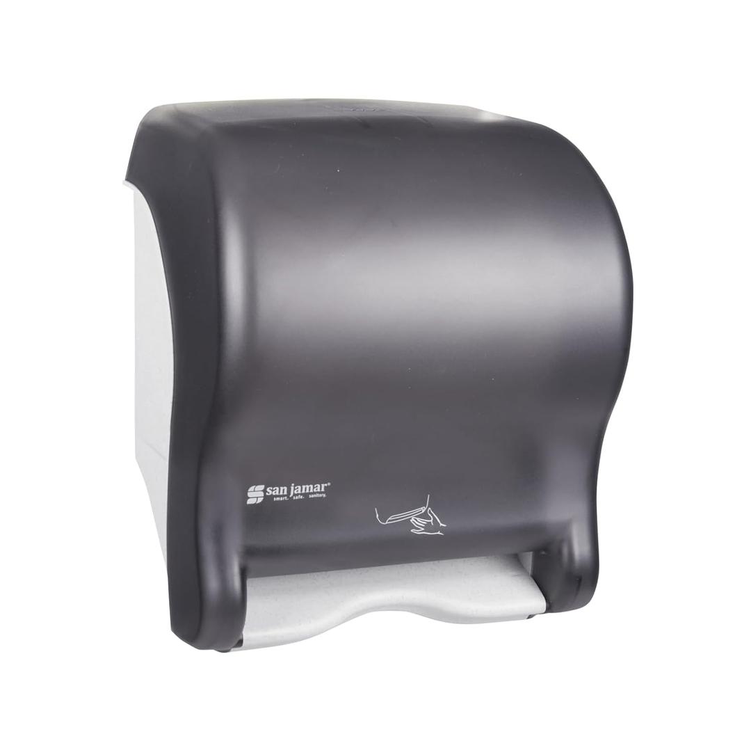 San Jamar Classic Tear-N-Dry Essence Plastic Paper Towel Dispenser, Towel Dispenser for Bathroom, 9.75 X 14.75 X 12.25 Inches, Black Pearl