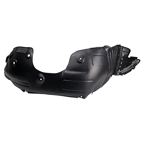 TRQ Front Right Inner Fender Liner Black Passenger Side Compatible with 2013-2016 Hyundai Santa Fe Sport HY1249140