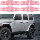 RT-TCZ Jeep Hinge Cover Trim - Front & Rear Door Hinges, Exterior Decoration Accessories for Jeep Wrangler JL & Gladiator JT (2018-2024), 8Pack, Pink