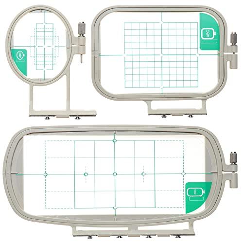 New brothread Embroidery Machine Hoop 3 in 1 Set(SA431+SA432+SA434) for Brother SE700 PE545 SE600 LB5500 PE535 550D SE630 LB5000 SE625 SE425 SE400 PE540D PE525 PE500 LB7000 6800 BabyLock Sofia2 Verve