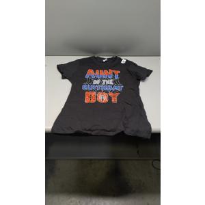 Spider Web Birthday Party Aunt Of The Birthday Boy Women T-shirt (Black,Medium)