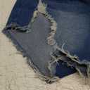 ZVO Women's Ripped Denim Jean Shorts Summer High Waisted Casual Distressed with Double Button Shorts Frayed Raw Hem Jeans Light Blue L