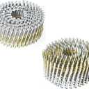 3600 Count Siding Nails 15 Degree 2 Inch x .092 Inch Collated Wire Coil Full Round Head Ring Shank Hot-Dipped Galvanized