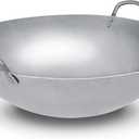 Craft Wok Large 18-Inch Heavy Canton Style Hand Hammered Carbon Steel Wok (Round Bottom) / 731W87-18in