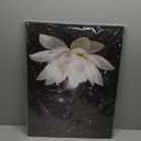 Zen Wall Art, White Lotus Flower Canvas Art Print for Spa Bathroom Decor, Modern Calming Floral Pictures Wall Decor, Calming Water Painting Framed Artwork for Yoga Meditation Room Decor 18x24 Inches