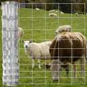 Farm Fence 4FT x 164FT, Livestock Fence, Goat Fence, Galvanized Cattle Fence, Heavy Zinc Coating Wire Fencing, Hog Wire Fencing Perfect for Pest Control, Livestock & Animals Protection