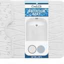 ComfiLife Bath Mat for Bathroom Tub and Shower – Non Slip Extra Large Bathtub Mat with Drain Holes & Suction Cups – Machine Washable Rubber Mats to Keep Bathtub Clean (Cream, Wave 16" x 40")