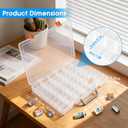 Organizer Box Compatible with Mini Brands Collectibles, 48 Grids Clear Plastic Box with Removable Dividers and Latch Opening, Ideal for Display and Storage of Mini Brands Toys, Travel Friendly