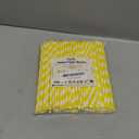 100 Pack Disposable Paper Straws - Biodegradable Yellow Drinking Straws for Cocktails, Lemonade, Daily Use and Holiday Party (0.24" x 7.75")