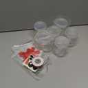 6 Set Christmas Hot Cocoa Bar Supplies Snowman Hot Chocolate Jars Accessories 8.45 oz Clear Snowman Storage Container Kit with Lids Ribbon Bow Bags for DIY Xmas Holiday Winter Party Favors