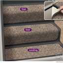 Prest-O-Fit 5-1093 Decorian Step Huggers For RV Landings Peppercorn Black 8 In. x 23.5 In.