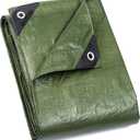 GUARD SHIELD Tarp Green 8x8 Feet Multi Purpose Waterproof Poly Tarp Cover 5mil