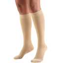Truform 20-30 mmHg Compression Stockings for Men and Women, Knee High Length, Closed Toe, Beige, Large, 1 Pair