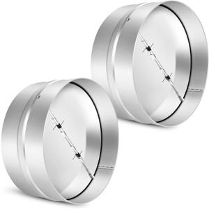2 Pcs 8 Inch Draft Blocker Backdraft Damper Duct Draft Stopper One-Way Airflow Ducting Insert Backflow Preventer Inline Fan Vent Deflector
