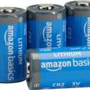 Amazon Basics 4-Pack CR2 Lithium Batteries, 3 Volt, Long Lasting Power, Reliable, Low Self-Discharge Rate