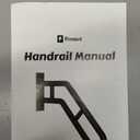 Handrail for Outdoor Grab Bar Frossvt Wall Mount Handrail, 25.8'' Garage, Porch, Garden 1 to 3 Steps Stairs Black