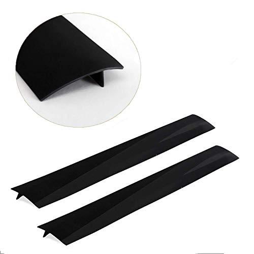 Silicone Kitchen Stove Gap Covers, Kitchen Counter Gap Anti-Slip Non-Tacky Filler Seals Spills Between Counter, Stovetop, Oven, Washer, Heat-Resistant，Set of 2 (21 Inches, Black) by liboyixi