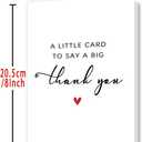 10 x Simple Thank You Card Gifts for Men Women, Appreciation Gifts for Teacher Boss, A Little Card to Say A Big Thank You