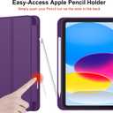 iMieet iPad (A16) Case 11th Gen/iPad 10th Generation Case [11-Inch 2025/10.9 Inch 2022] with Pencil Holder, Trifold Stand Smart Cover with Soft TPU Back,Auto Wake/Sleep(Dark Purple)