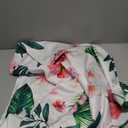 Horaldaily Summer Tablecloth 6060 Inch Square, Tropical Flowers Monstera White Washable Seasonal Table Cover for Party Picnic Dinner Decor
