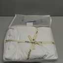 MooMee Bedding Duvet Cover Set 100% Washed Cotton Linen Like Textured Breathable Durable Soft Comfy (Heathered Tannish Linen Grey, Queen 90"x90")