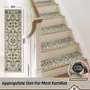 BEQHAUSE Stair Treads for Wooden Steps Non-Slip Machine Washable Carpet Stair Treads 8"X30" Soft Indoor Stair Runner for Kids Elders and Pets, 100% Polyester, TPE Backing, 15pcs, Brown