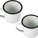 2pcs Cups Vintage Handheld Mugs for Camping Outdoor Use Rustic Mugs for Hot Tea and Soup and Easy to Clean