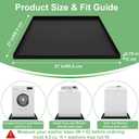 27x27 Inch Silicone Washing Machine Drain Pan Fits Compact Washers up to 3.5 cu. ft., Waterproof Leak Protection Mat, Anti-Vibration Floor Protector, Black