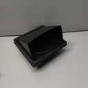 6 Inch Black Dryer Vent Cover Outside Stainless Steel Wall Vent with Removable Cover and Bird Screen Mesh RAL9011