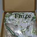 Fnize Orchid Stems Artificial Flowers Real Touch Latex Faux Phalaenopsis Branches 9 Large Blooms 38 Inches 2pcs White