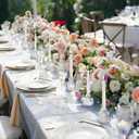 Double Sided Vintage Ribbed Taper Glass Candle Holders,Tea Candle Holder for Table Centerpieces, Wedding Decorations and Dinner Parties (Clear, 6 PCS)