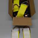 VEVOR E-Track Tie-Down Rail Kit, 4 Pack 2 ft E Track Rails, 20 Pcs Includes 2 Ratchet Straps & 4 O-Rings & 4 Tie-Offs with D-Ring & 2 Single Slots & 8 End Caps, Fit for Garages Vans Trailers