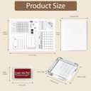 2 x CraftyManor Planner Stamps for Journaling, Clear Stamp for Scrapbooking, Card Making Supplies Set for Crafting, DIY, Photo Album Decor & Junk Journal 5.8x8.3inches (Border + Text Set)