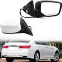Dasbecan Right Mirror Compatible with 13-17 Honda Accord 3Pins HO1321272
With Power Adjustment And Manual Folding Replace# 76208T2FA11 White