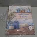 ZQQART Funny Bathroom Canvas Prints Wall Art Farmhouse Bathroom Relax Signs Pictures Decor Rustic Flower Painting Decor (Blue,12.00" x 16.00" x 2)