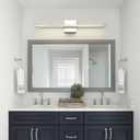 Chrome Vanity Lights for Bathroom 5CCT Dimmable Bathroom Lighting Fixtures Over Mirror Adjustable Lighting Angle Wall Light Fixtures 23.6 inch Long 18W LED Bar Light