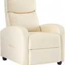 Sweetcrispy Massage Recliner Chair for Adults, Adjustable Home Theater Seating with Lumbar Support for Living Room, Modern Fabric Reclining, Beige