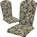 LVTXIII Adirondack Chair Cushions 48x20x2.5 Inch, Water Repellent, Fade Resistant, High Back Outdoor Rocking Chair Cushions for Patio Furniture, 2 Pack, Paisley Bloom